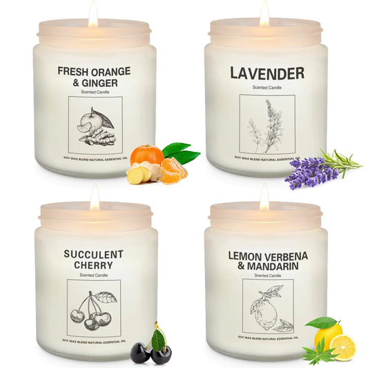 4 Pack 7.1oz Natural Soy Wax Aromatherapy Candles